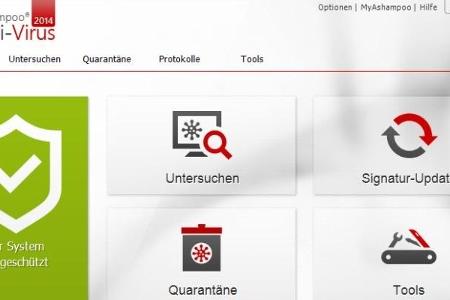 Ashampoo Anti Virus 2014 - Ashampoo Anti-Virus 2014 schützt Sie per zwei Scan-Engines und Echtzeitschutz vor Spyware, Viren ...
