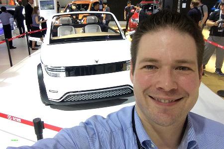 Jochen Knecht Top 1 - ARCFOX-1: Natürlich gibt es schönere Autos auf der Messe als den BAIC ARCFOX-1. Aber die kleine Elektr...