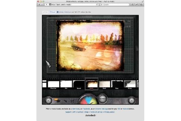Platz 4 - Pixlr-o-matic: tolle Effekte für den perfekten Retrolook. Allerdings auch fast ausschließlich für Retro-Fotos, die...
