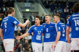 Volleyball: Friedrichshafen gewinnt erstes Finale gegen Berlin