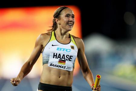 Deutsche Sprinterinnen mit Überraschungssieg bei World Relays Deutsche Sprinterinnen mit Überraschungssieg bei World Relays