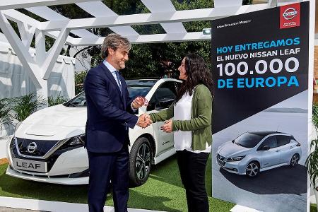 Nissan verkauft 100.000 Leaf in Europa Nissan verkauft 100.000 Leaf in Europa
