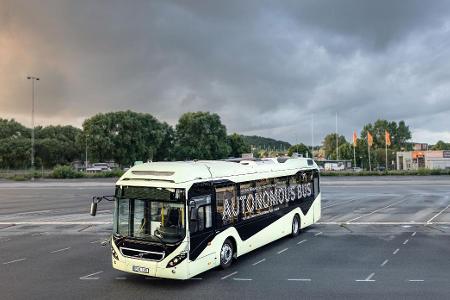 Volvo testet autonomen E-Bus Volvo testet autonomen E-Bus