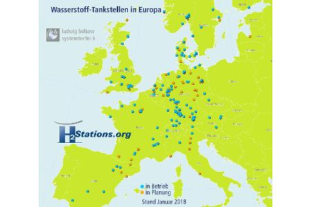 Deutschland nimmt bei Wasserstofftankstellen führe Deutschland nimmt bei Wasserstofftankstellen führe