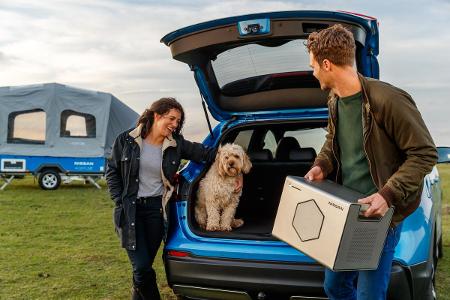 Nissan macht alte E-Auto-Akkus fit fürs Campen Nissan macht alte E-Auto-Akkus fit fürs Campen