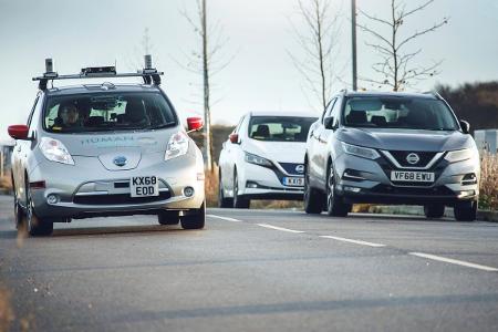 Leaf fährt komplett autonom durch England Leaf fährt komplett autonom durch England