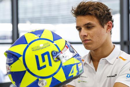Helmdesign: Norris fährt in Italien mit Hommage an Valentino Rossi