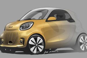 Smart EQ Fortwo Facelift (2019): Erste Skizzen von dem Winzling