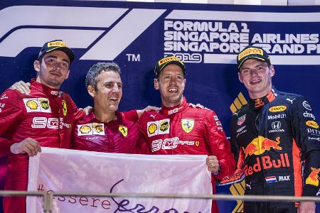 Für Sebastian Vettel ist es der erste Grand-Prix-Sieg seit August 2018 Für Sebastian Vettel ist es der erste Grand-Prix-Sieg seit August 2018