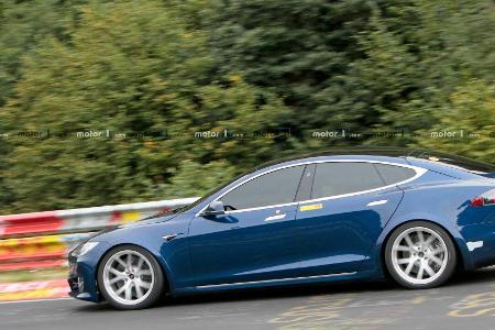 Tesla Model S am Nürburgring wohl schon schneller als Porsche Taycan