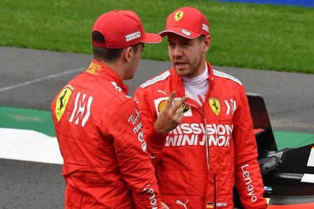 Charles Leclerc und Sebastian Vettel hatten 2019 einigen Klärungsbedarf Charles Leclerc und Sebastian Vettel hatten 2019 einigen Klärungsbedarf