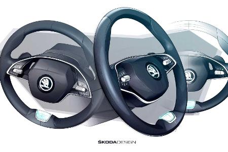 Neuer Skoda Octavia (2020): Erste Designskizzen vom Cockpit