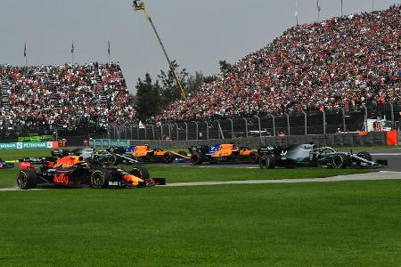 Lewis Hamilton und Max Verstappen berührten sich in Mexiko Lewis Hamilton und Max Verstappen berührten sich in Mexiko
