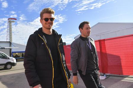 Nico Hülkenberg und sein Medienberater Raoul Spanger beim Grand Prix der USA