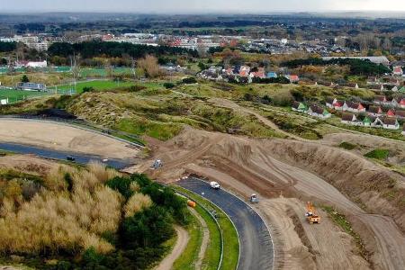 Die Luydendyk-Kurve in Zandvoort wird derzeit zur Steilkurve umgebaut