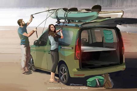 Volkswagen Mini-Camper: Erste Bilder des neuen Reise-Caddy