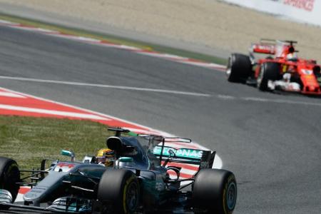 Formel 1: Hamilton gewinnt in Barcelona vor Vettel Formel 1: Hamilton gewinnt in Barcelona vor Vettel