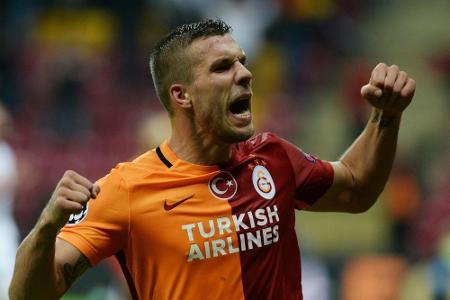 Podolski mit siebtem Saisontor bei Galatasaray-Sieg Podolski mit siebtem Saisontor bei Galatasaray-Sieg