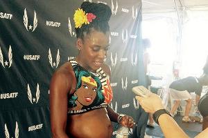 "Kugelblitz" Montano: US-Läuferin startet trotz Babybauch