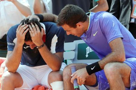French Open: Del Potro tröstet weinenden Gegner French Open: Del Potro tröstet weinenden Gegner