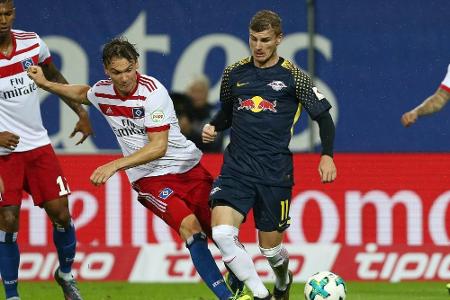 Leipzig verhindert Hamburger Tabellenführung: Keita und Werner treffen Leipzig verhindert Hamburger Tabellenführung: Keita und Werner treffen