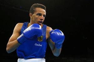 Der deutsche Kader bei der Amateurbox-WM in Hamburg (zusammengestellt vom SID)