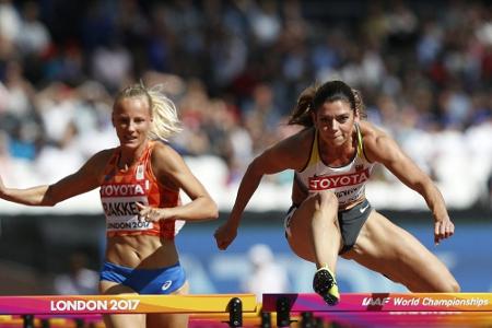 Hürdensprinterin Dutkiewicz nach starker Leistung im Hürdenfinale Hürdensprinterin Dutkiewicz nach starker Leistung im Hürdenfinale