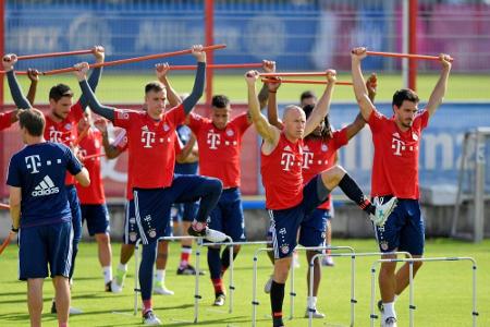 FC Bayern: Robben wieder im Mannschaftstraining FC Bayern: Robben wieder im Mannschaftstraining