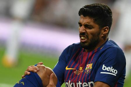 Barcelona muss wochenlang auf Suarez verzichten Barcelona muss wochenlang auf Suarez verzichten