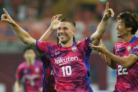 Podolski erzielt mit Kobe Remis bei Urawa Podolski erzielt mit Kobe Remis bei Urawa