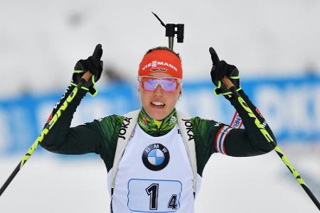 Biathlon: Dahlmeier Zweite im Sprint von Annecy Biathlon: Dahlmeier Zweite im Sprint von Annecy