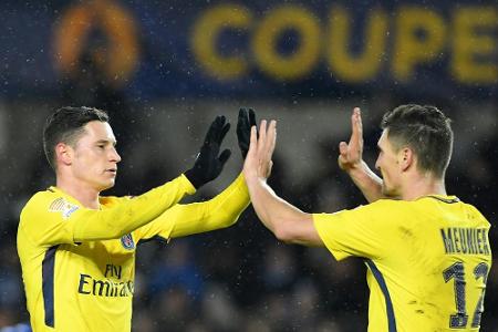 PSG feiert mit Draxler in der Startelf 4:1-Sieg in Rennes PSG feiert mit Draxler in der Startelf 4:1-Sieg in Rennes