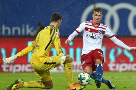 Keine Tore im Schneeregen: HSV holt einen Punkt gegen Wolfsburg Keine Tore im Schneeregen: HSV holt einen Punkt gegen Wolfsburg