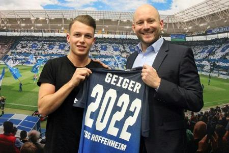 Hoffenheim verlängert mit Top-Talent Geiger bis 2022 Hoffenheim verlängert mit Top-Talent Geiger bis 2022