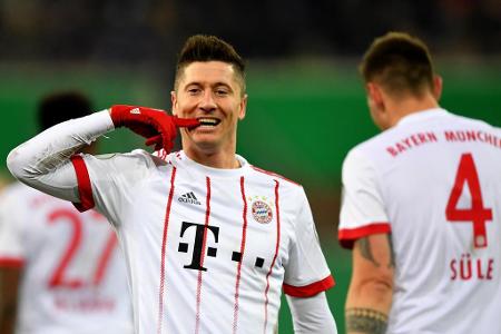 Lewandowski bejubelt seinen Treffer zum 2:0.