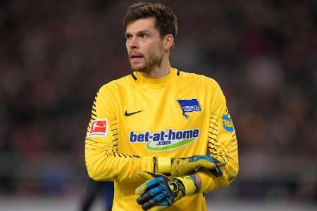 Hertha BSC hofft auf Jarstein-Rückkehr Hertha BSC hofft auf Jarstein-Rückkehr