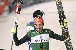 Kombinierer Rydzek in Val di Fiemme Sechster nach dem Springen