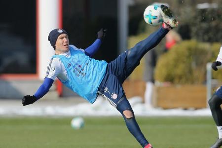 FC Bayern: Robben wieder im Mannschaftstraining FC Bayern: Robben wieder im Mannschaftstraining
