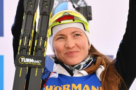 Biathlon-Olympiasiegerin Domratschewa tritt zurück Biathlon-Olympiasiegerin Domratschewa tritt zurück