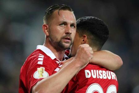 DFB-Pokal: Bielefeld geht gegen Duisburg unter DFB-Pokal: Bielefeld geht gegen Duisburg unter