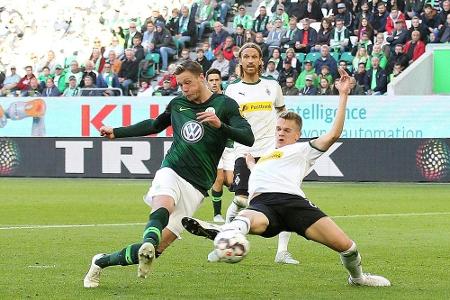Zweimal Führung verspielt: Gladbach nur Remis in Wolfsburg Zweimal Führung verspielt: Gladbach nur Remis in Wolfsburg