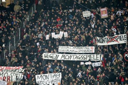 Stimmungsboykott am 13. Spieltag: Fans protestieren erneut gegen Montagsspiele Stimmungsboykott am 13. Spieltag: Fans protestieren erneut gegen Montagsspiele