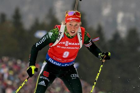 Biathlon: Dahlmeier verpasst bei Comeback den Sieg nur knapp Biathlon: Dahlmeier verpasst bei Comeback den Sieg nur knapp