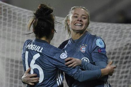 Frauen-CL: Wolfsburg muss bangen, Bayern mit guter Basis Frauen-CL: Wolfsburg muss bangen, Bayern mit guter Basis
