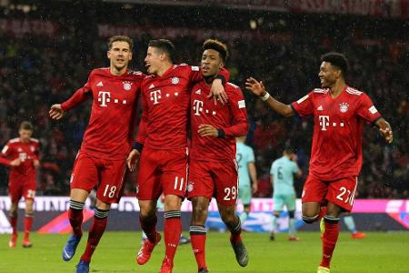 Bayern gut erholt: Machtdemonstration mit James-Dreierpack gegen Mainz Bayern gut erholt: Machtdemonstration mit James-Dreierpack gegen Mainz