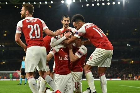 Europa League: Arsenal wendet Blamage ab, auch Salzburg und Neapel im Achtelfinale Europa League: Arsenal wendet Blamage ab, auch Salzburg und Neapel im Achtelfinale