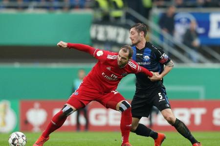 Lasogga schießt HSV mit Tor-Rekord ins Halbfinale Lasogga schießt HSV mit Tor-Rekord ins Halbfinale