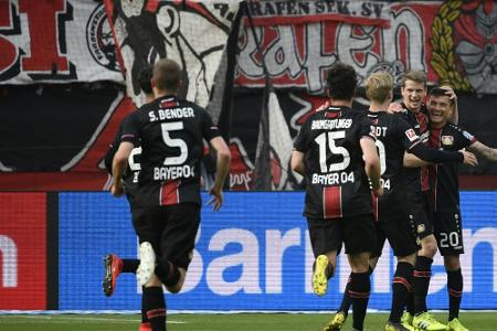 Sechs Treffer in der ersten Halbzeit: Leverkusen egalisiert Ligarekord Sechs Treffer in der ersten Halbzeit: Leverkusen egalisiert Ligarekord