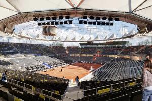 Erste Umbaustufe: Neues Membran-Dach am Rothenbaum eingeweiht