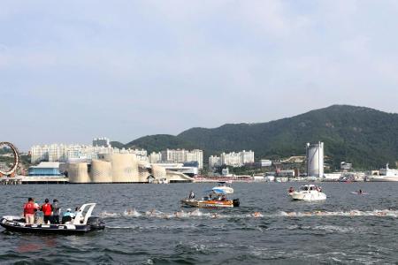 Schwimm-WM: Deutsche Staffel gewinnt Freiwasser-Gold Schwimm-WM: Deutsche Staffel gewinnt Freiwasser-Gold